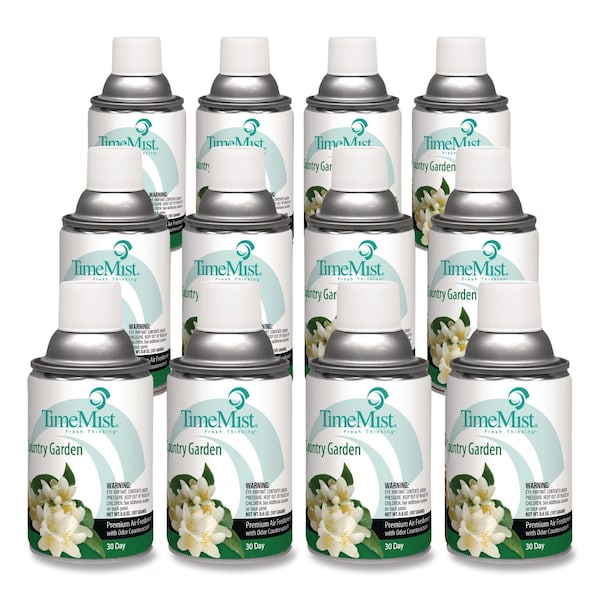 Timemist Premium Metered Air Freshener Refill, Country Garden, 6.6 oz, PK12 332522TMCT - main